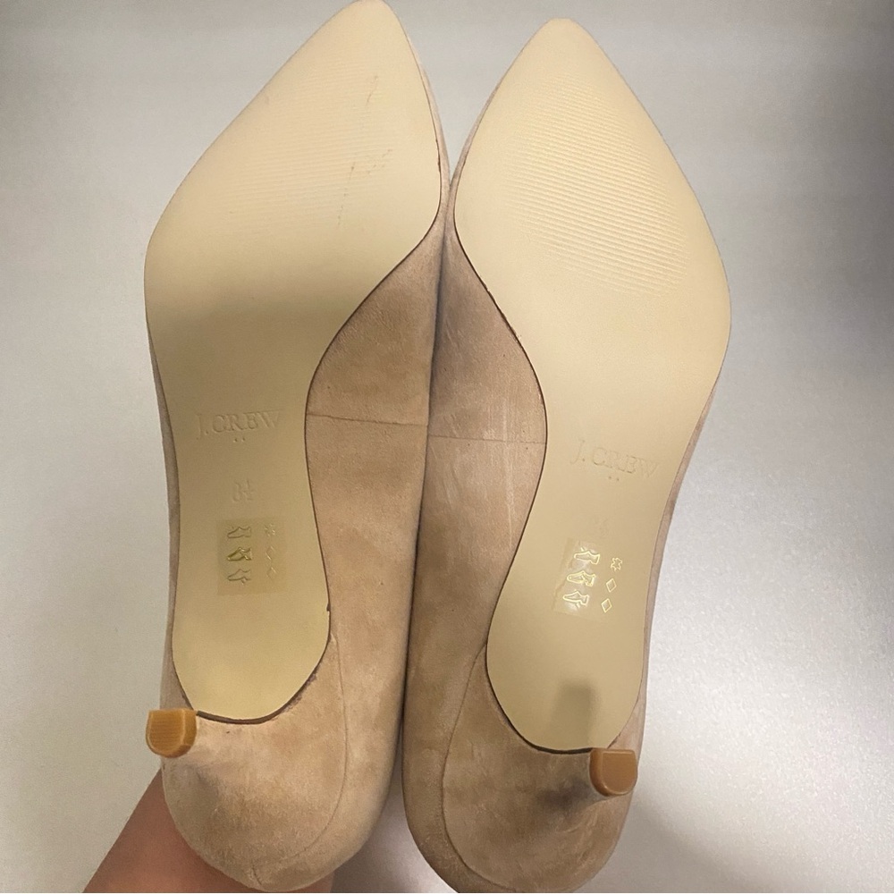NWOB J.Crew Dulci Suede Kitten Heels In Kraft Brown - Size 8.5 - Picture 8 of 9